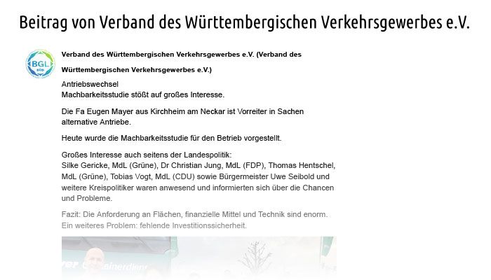 Beitrag des Verbands des Württembergischen Verkehrsgewerbes e.V.